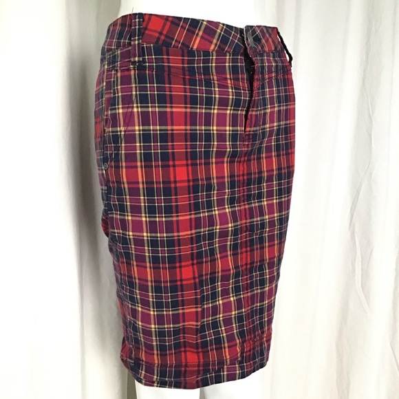 Hurley Dresses & Skirts - Hurley red and Blue Plaid Pencil Skirt